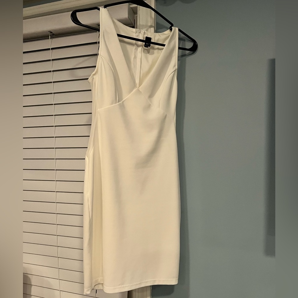 Windsor White Dress with Sheer Sides